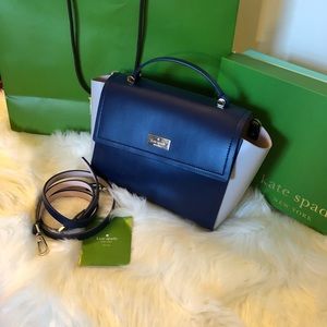 Kate Spade cross body Navy Blue and pink purse